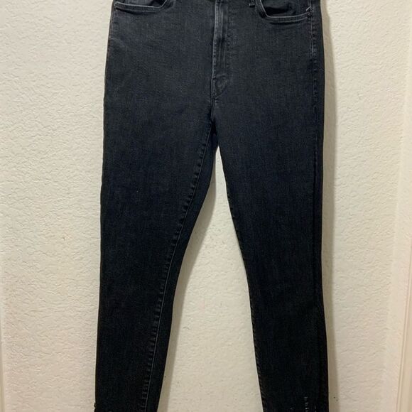 MOTHER Stunner Zip Ankle Step Fray Jeans Studded Size 27 Wrong Side Of The Track - Picture 4 of 11